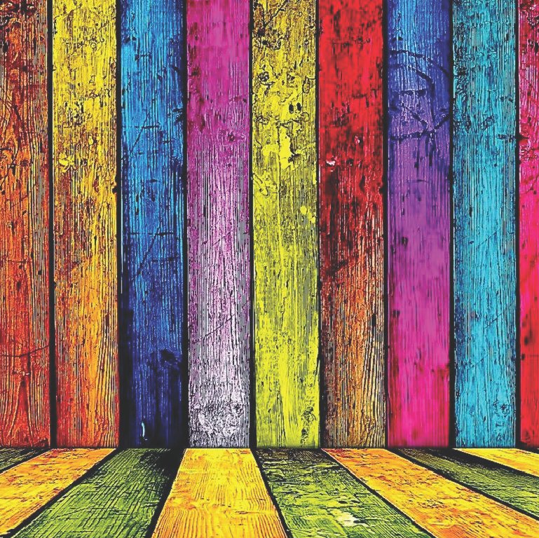 Colorful wood panels